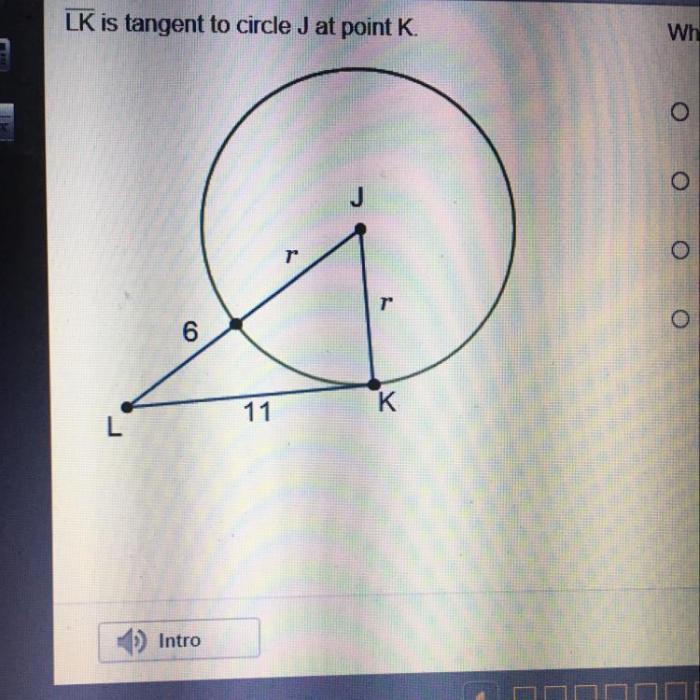 Tangent lines tangency