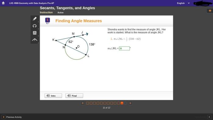 Lk is tangent to circle j at point k.