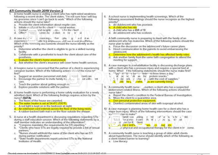 Ati nursing informatics and technology proctored exam