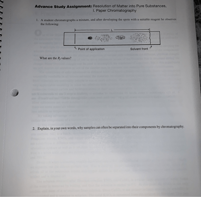 Resolution of matter into pure substances fractional crystallization answer key